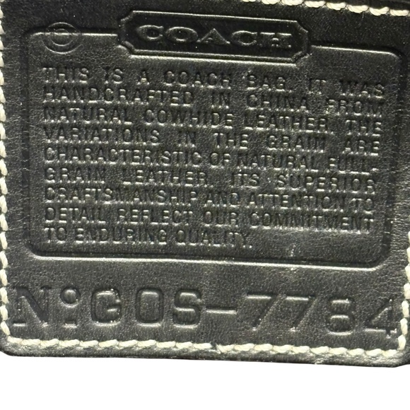 Coach 7784 vintage y2k black leather east west baguette shoulder bag - Picture 7 of 7